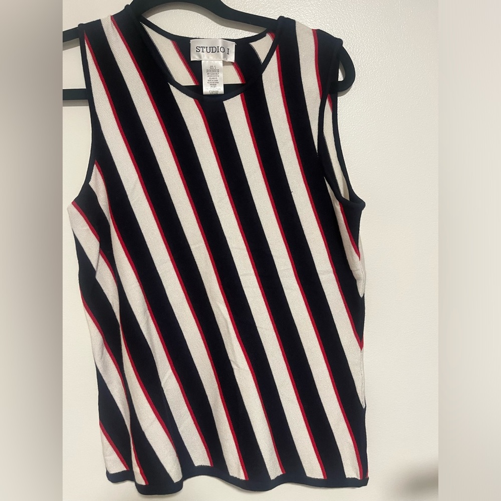 Vintage Candy Striped Sweater Tank